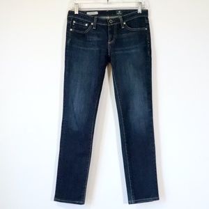 Low-rise AG 'The Stilt' cigarette blue jeans